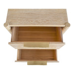 Oakwood Oak Wood Nightstand in White