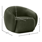 Emery Velvet Upholstered Chair in Green