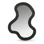 Oblique Acacia Wood Frame Mirror in Black