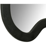 Oblique Acacia Wood Frame Mirror in Black