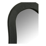Oblique Acacia Wood Frame Mirror in Black