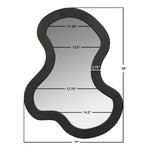 Oblique Acacia Wood Frame Mirror in Black