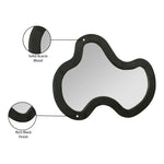Oblique Acacia Wood Frame Mirror in Black