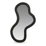 Oblique Acacia Wood Frame Mirror in Black