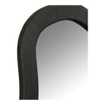 Oblique Acacia Wood Frame Mirror in Black