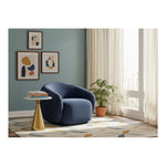 Emery Velvet Upholstered Chair in Navy