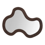 Oblique Acacia Wood Frame Mirror in Brown