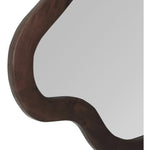 Oblique Acacia Wood Frame Mirror in Brown