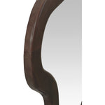 Oblique Acacia Wood Frame Mirror in Brown