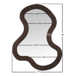Oblique Acacia Wood Frame Mirror in Brown