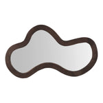 Oblique Acacia Wood Frame Mirror in Brown