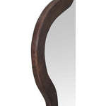 Oblique Acacia Wood Frame Mirror in Brown