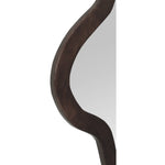 Oblique Acacia Wood Frame Mirror in Brown