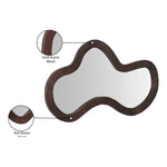 Oblique Acacia Wood Frame Mirror in Brown