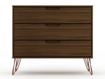 Rockefeller 35" Dresser (3-Drawer) in Chestnut Brown