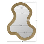 Oblique Acacia Wood Frame Mirror in Oak