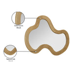 Oblique Acacia Wood Frame Mirror in Oak