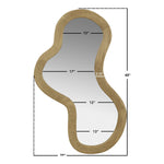 Oblique Acacia Wood Frame Mirror in Oak