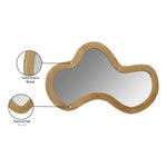 Oblique Acacia Wood Frame Mirror in Oak