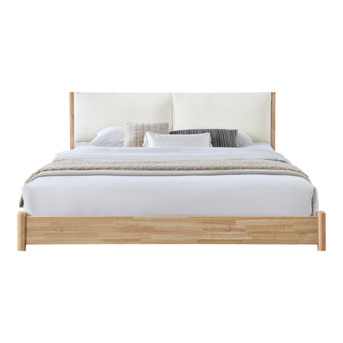 Arbor Fabric Upholstered King Bed in Cream