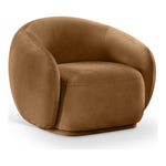 Emery Velvet Upholstered Chair in Saddle