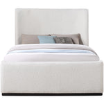 Oliver Boucle Fabric Upholstered King Bed (3 Boxes) in Cream