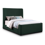 Oliver Boucle Fabric Upholstered King Bed (3 Boxes) in Green