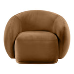 Emery Velvet Upholstered Chair in Saddle