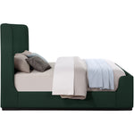 Oliver Boucle Fabric Upholstered King Bed (3 Boxes) in Green