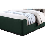 Oliver Boucle Fabric Upholstered King Bed (3 Boxes) in Green