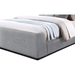 Oliver Boucle Fabric Upholstered King Bed (3 Boxes) in Grey