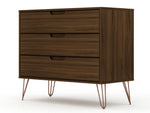 Rockefeller 35" Dresser (3-Drawer) in Chestnut Brown
