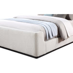 Oliver Boucle Fabric Upholstered Queen Bed (3 Boxes) in Cream