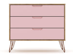 Rockefeller 35" Dresser (3-Drawer) in Pink