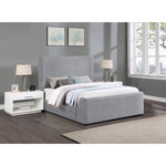 Oliver Boucle Fabric Upholstered Queen Bed (3 Boxes) in Grey