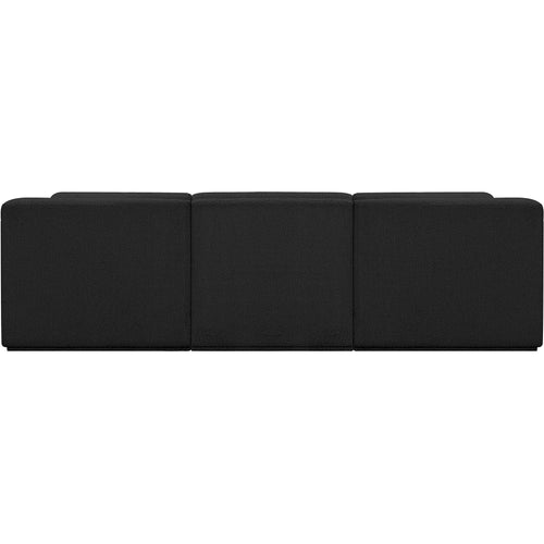 Ollie 98" Boucle Fabric Upholstered 4pc. Modular Sectional in Black