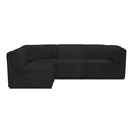 Ollie 98" Boucle Fabric Upholstered 4pc. Modular Sectional in Black