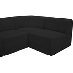 Ollie 98" Boucle Fabric Upholstered 4pc. Modular Sectional in Black