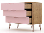 Rockefeller 35" Dresser (3-Drawer) in Pink