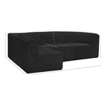 Ollie 98" Boucle Fabric Upholstered 4pc. Modular Sectional in Black