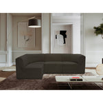 Ollie 98" Boucle Fabric Upholstered 4pc. Modular Sectional in Brown