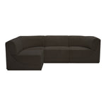 Ollie 98" Boucle Fabric Upholstered 4pc. Modular Sectional in Brown