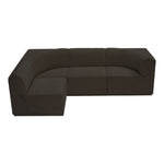 Ollie 98" Boucle Fabric Upholstered 4pc. Modular Sectional in Brown