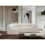 Ollie 98" Boucle Fabric Upholstered 4pc. Modular Sectional in Cream