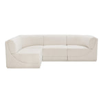 Ollie 98" Boucle Fabric Upholstered 4pc. Modular Sectional in Cream