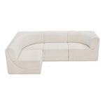 Ollie 98" Boucle Fabric Upholstered 4pc. Modular Sectional in Cream