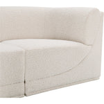 Ollie 98" Boucle Fabric Upholstered 4pc. Modular Sectional in Cream