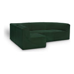 Ollie 98" Boucle Fabric Upholstered 4pc. Modular Sectional in Green