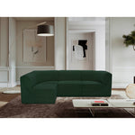 Ollie 98" Boucle Fabric Upholstered 4pc. Modular Sectional in Green