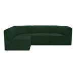 Ollie 98" Boucle Fabric Upholstered 4pc. Modular Sectional in Green